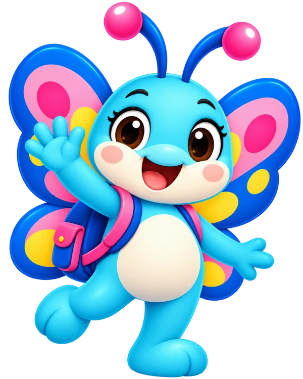 Maskot rama-rama sedia.la menyambut anak